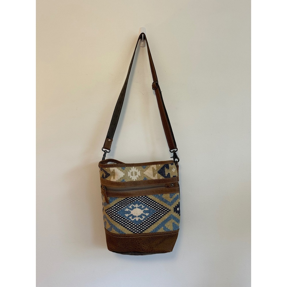 Myra Bag Kilim Woven Canvas Crossbody Shoulder Bag